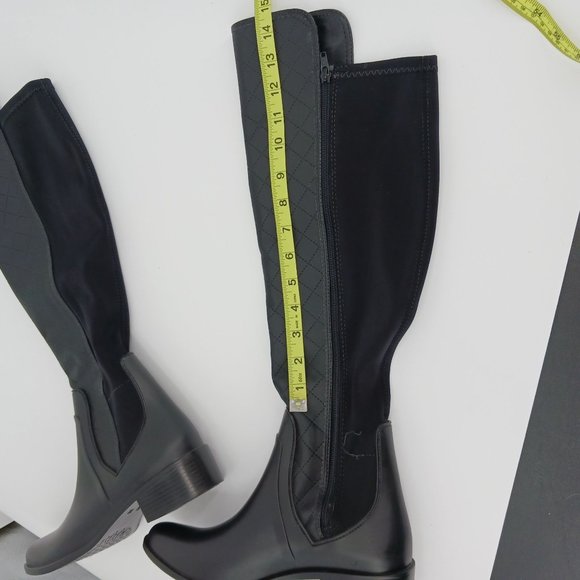 BERNARDO WOMENS  EVE QUILTED BLACK RUBBER RAIN BOOTS SIZE 8 - Picture 8 of 12